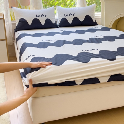 金鑫汇家纺 2025新款超好卖全棉单床笠 波浪世界