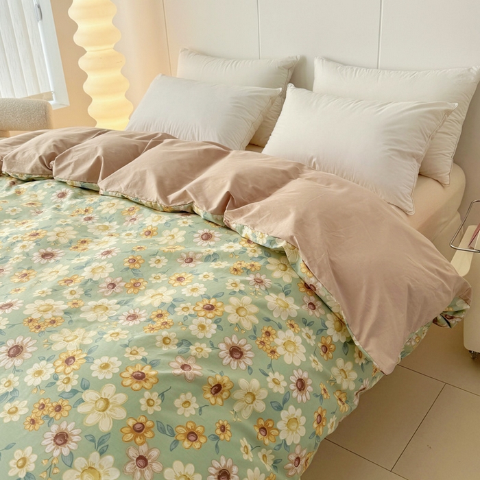 91家纺网 家纺一手货源 找家纺 2025新款133X76宽幅全棉纯棉印花系列单品被套 春不晚