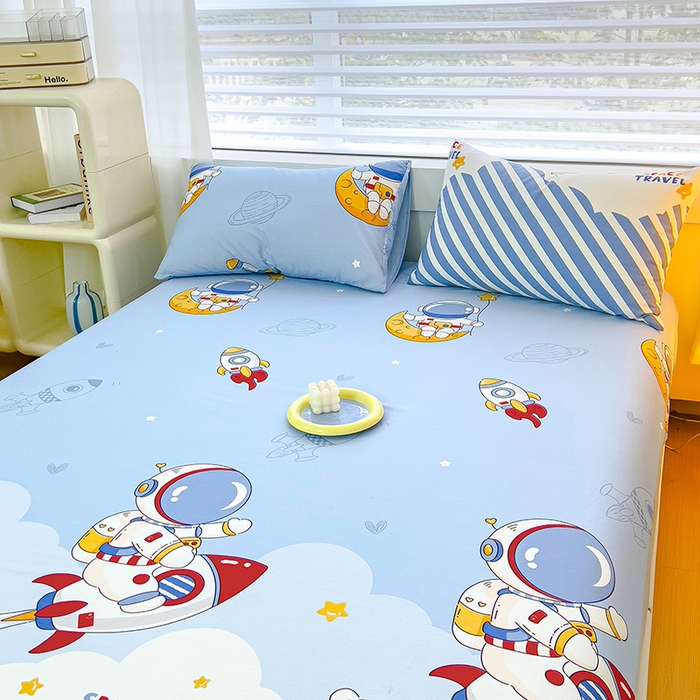 91家纺网 家纺一手货源 找家纺 金鑫汇家纺 2025新款超好卖全棉单床笠 冲上云霄