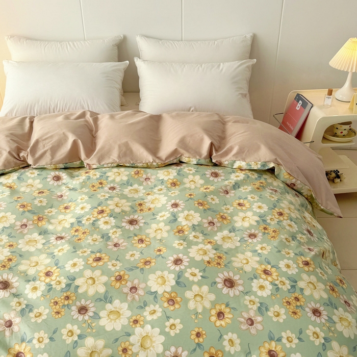 91家纺网 家纺一手货源 找家纺 2025新款133X76宽幅全棉纯棉印花系列单品被套 春不晚