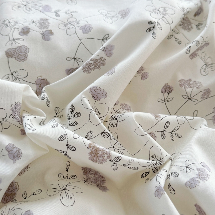 91家纺网 家纺一手货源 找家纺 2025新款133X76宽幅全棉纯棉印花系列单品被套 夜来香-灰