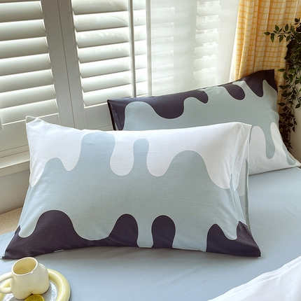 金鑫汇家纺 2025新款超好卖全棉单枕套 奶油蓝