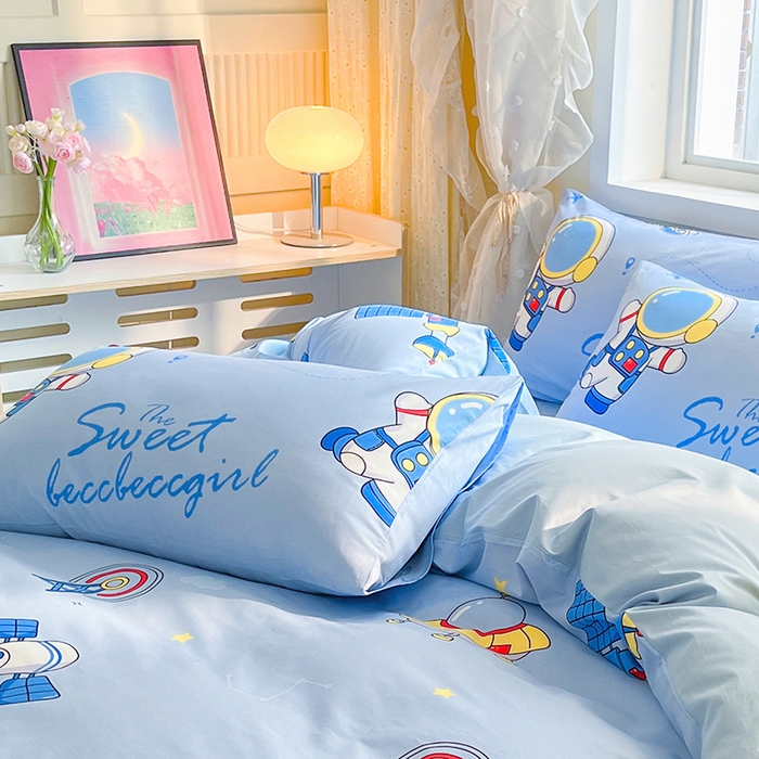 91家纺网 家纺一手货源 找家纺 金鑫汇家纺 2025新款超好卖全棉单枕套 宇宙奥秘