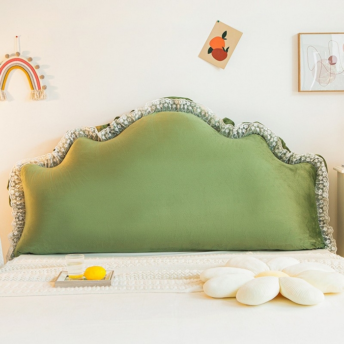 91家纺网 家纺一手货源 找家纺 碧尔家居 2025新款水晶绒靠背-云朵云朵清新绿