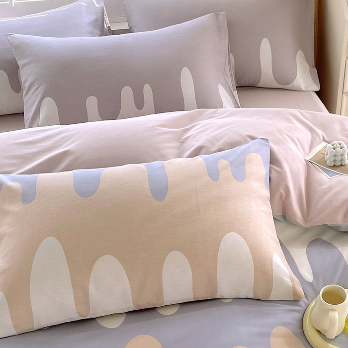 91家纺网 家纺一手货源 找家纺 金鑫汇家纺 2025新款超好卖全棉单枕套 奶油粉