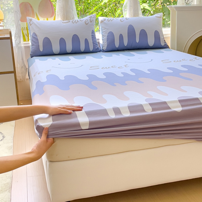 91家纺网 家纺一手货源 找家纺 金鑫汇家纺 2025新款超好卖全棉单床笠 奶油粉