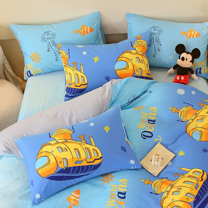 91家纺网 家纺一手货源 找家纺 金鑫汇家纺 2025新款超好卖全棉单枕套 海底探秘