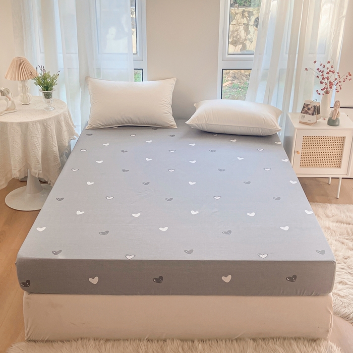 91家纺网 家纺一手货源 找家纺 2025新款133X76宽幅全棉纯棉印花系列单品床笠 少女梦—粉