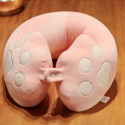仟亿莱 2025新款萌萌猫爪U型枕 U型粉猫爪30X25cm