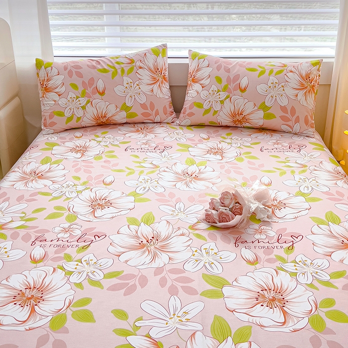 91家纺网 家纺一手货源 找家纺 金鑫汇家纺 2025新款超好卖全棉单床笠 繁花之恋