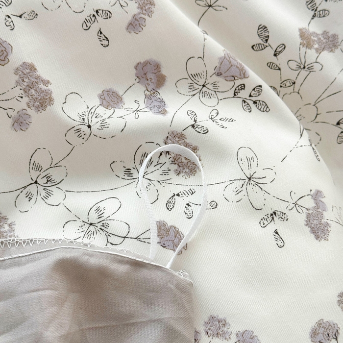 91家纺网 家纺一手货源 找家纺 2025新款133X76宽幅全棉纯棉印花系列单品被套 夜来香-灰