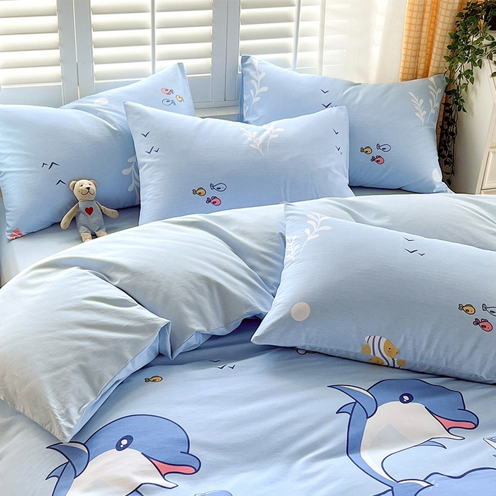 91家纺网 家纺一手货源 找家纺 金鑫汇家纺 2025新款超好卖全棉单枕套 海洋世界