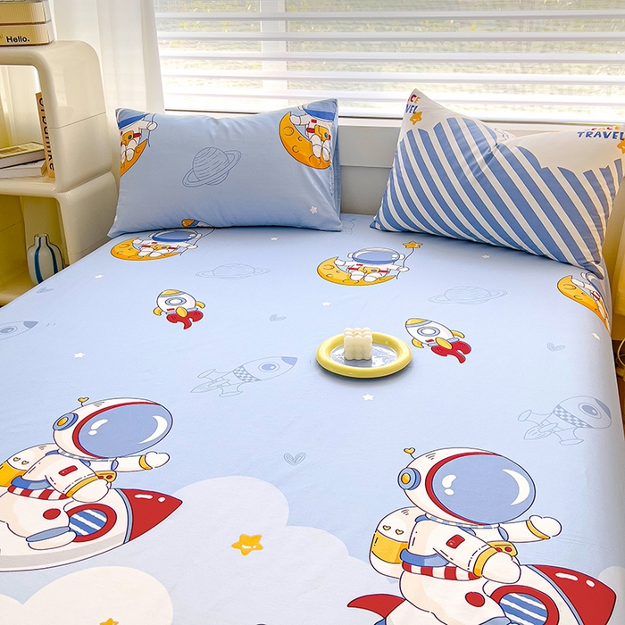 91家纺网 家纺一手货源 找家纺 金鑫汇家纺 2025新款超好卖全棉单床笠 冲上云霄