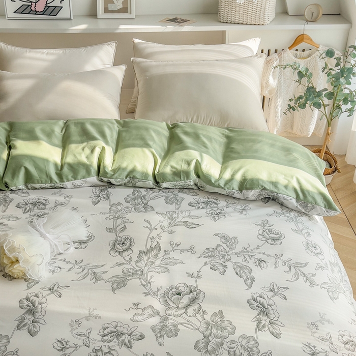 91家纺网 家纺一手货源 找家纺 2025新款133X76宽幅全棉纯棉印花系列单品被套 知意