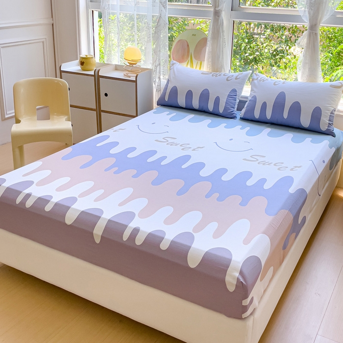 91家纺网 家纺一手货源 找家纺 金鑫汇家纺 2025新款超好卖全棉单床笠 奶油粉