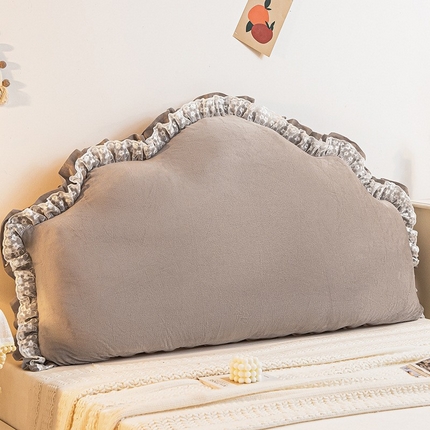 91家纺网 家纺一手货源 找家纺 碧尔家居 2025新款水晶绒靠背-云朵云朵雅致咖