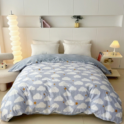 2025新款133X76宽幅全棉纯棉印花系列单品被套 踏浪-蓝