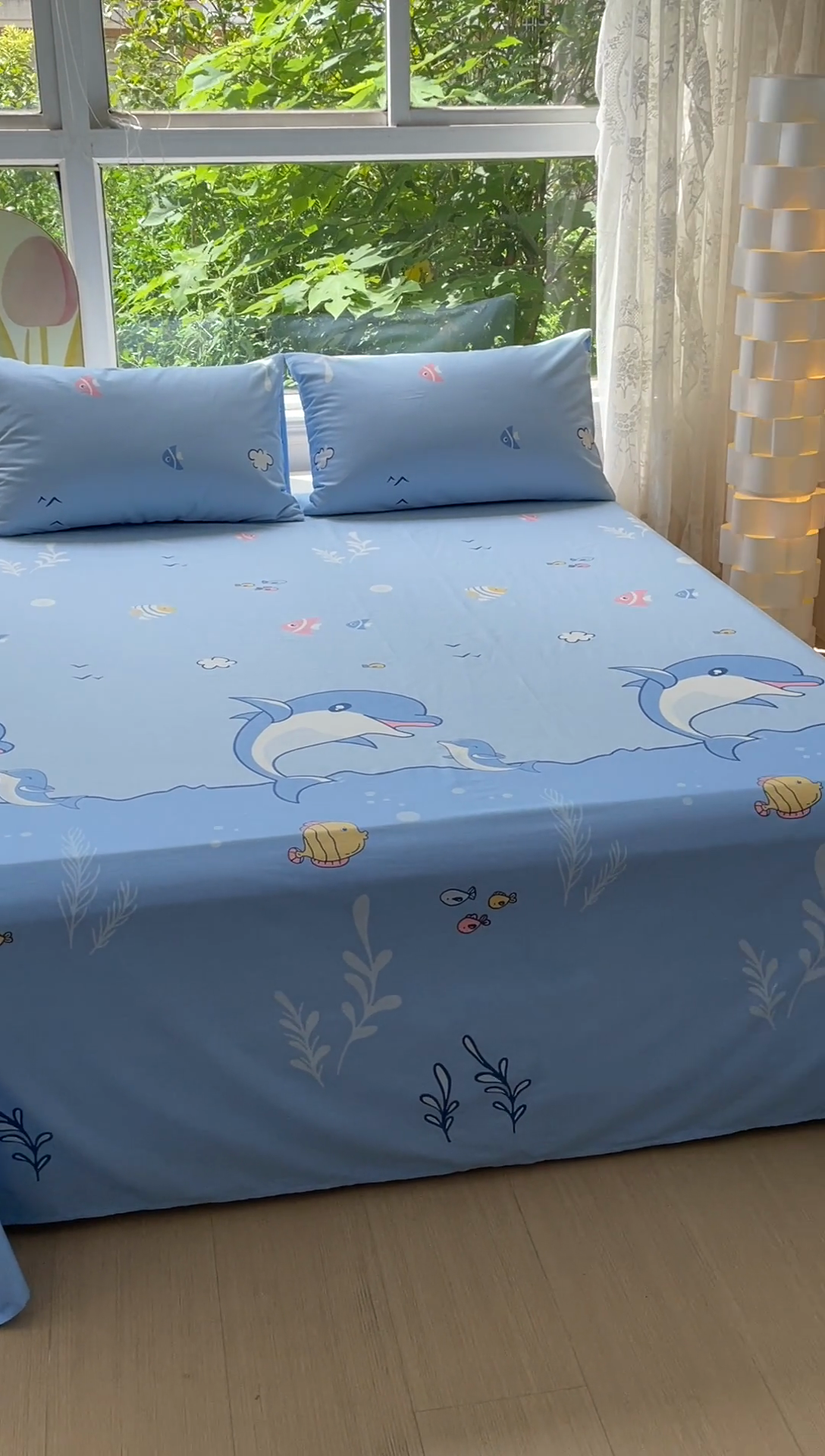 91家纺网 家纺一手货源 找家纺 金鑫汇家纺 2025新款超好卖全棉单床单 海洋世界