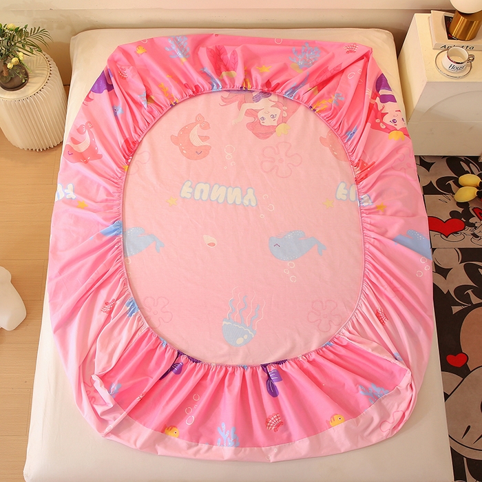 91家纺网 家纺一手货源 找家纺 金鑫汇家纺 2025新款超好卖全棉单床笠 小美人鱼