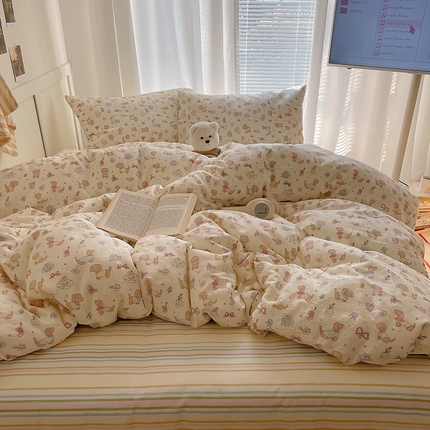 91家纺网 家纺一手货源 找家纺 （总）瑞莱 2025春季全棉印花萌趣系列四件套