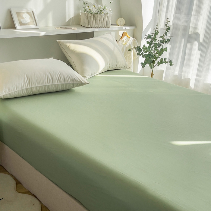 91家纺网 家纺一手货源 找家纺 2025新款133X76宽幅全棉纯棉印花系列单品床笠 知意