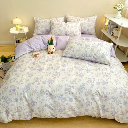 91家纺网 家纺一手货源 找家纺 （总）2025新款40支13070纯棉四件套-花卉