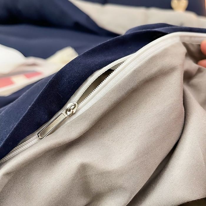 91家纺网 家纺一手货源 找家纺 赫然家纺 新款纯色磨毛系列-单被套 魅蓝+灰