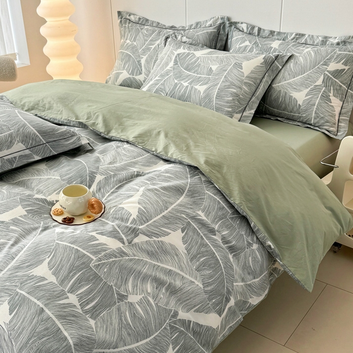 91家纺网 家纺一手货源 找家纺 2025新款133X76宽幅全棉纯棉印花系列四件套 春和