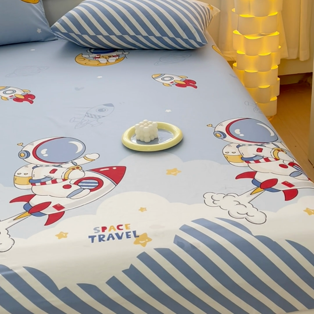 91家纺网 家纺一手货源 找家纺 金鑫汇家纺 2025新款超好卖全棉单床笠 冲上云霄