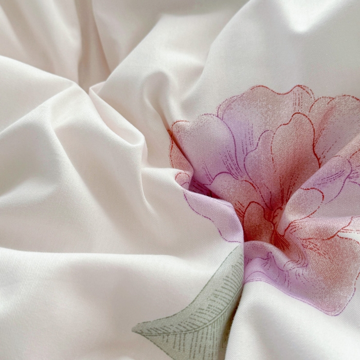 91家纺网 家纺一手货源 找家纺 2025新款133X76宽幅全棉纯棉印花系列四件套 长相思-紫