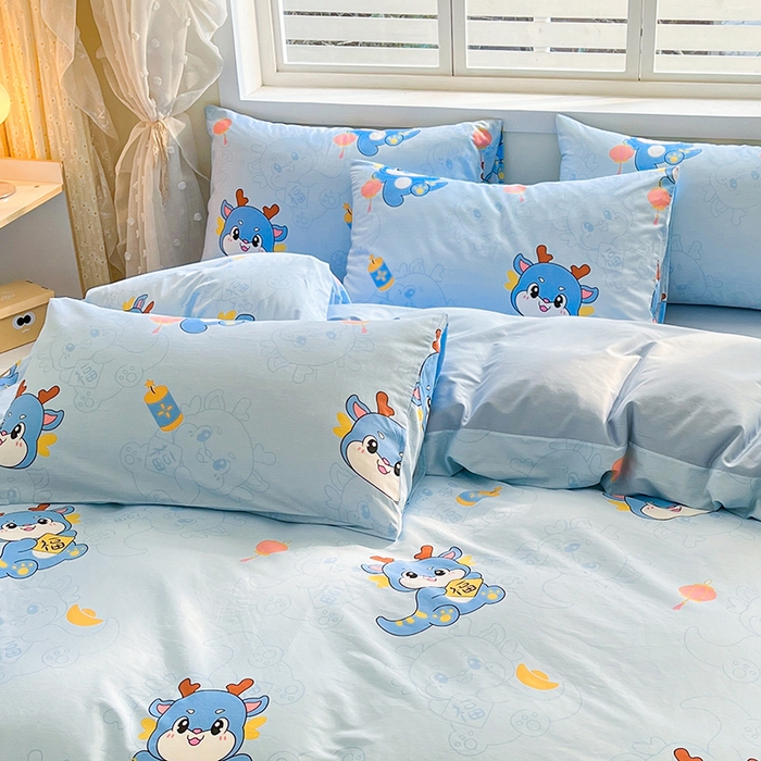 91家纺网 家纺一手货源 找家纺 金鑫汇家纺 2025新款超好卖全棉单枕套 瑞龙送福