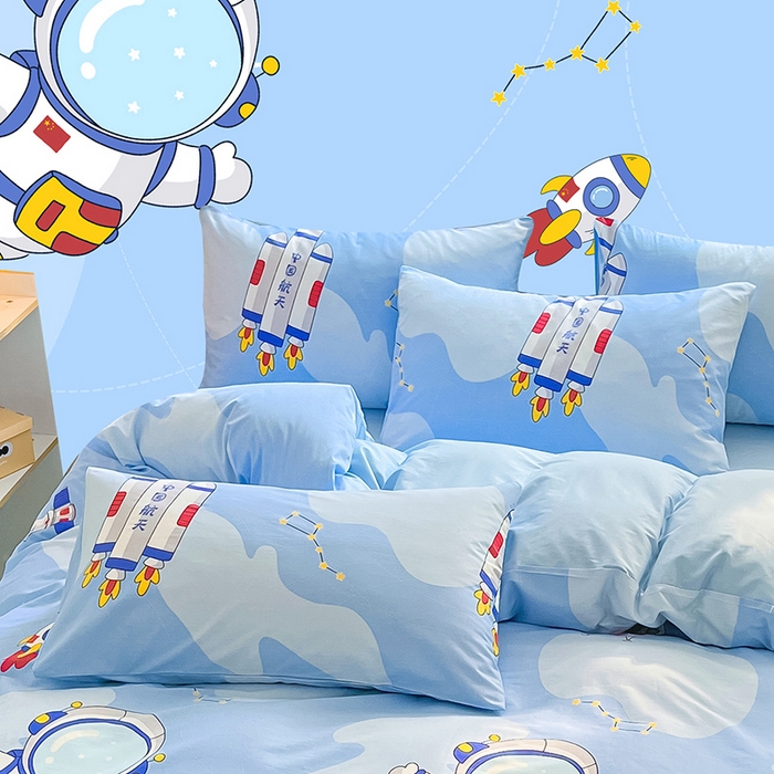 91家纺网 家纺一手货源 找家纺 金鑫汇家纺 2025新款超好卖全棉单枕套 星际穿越