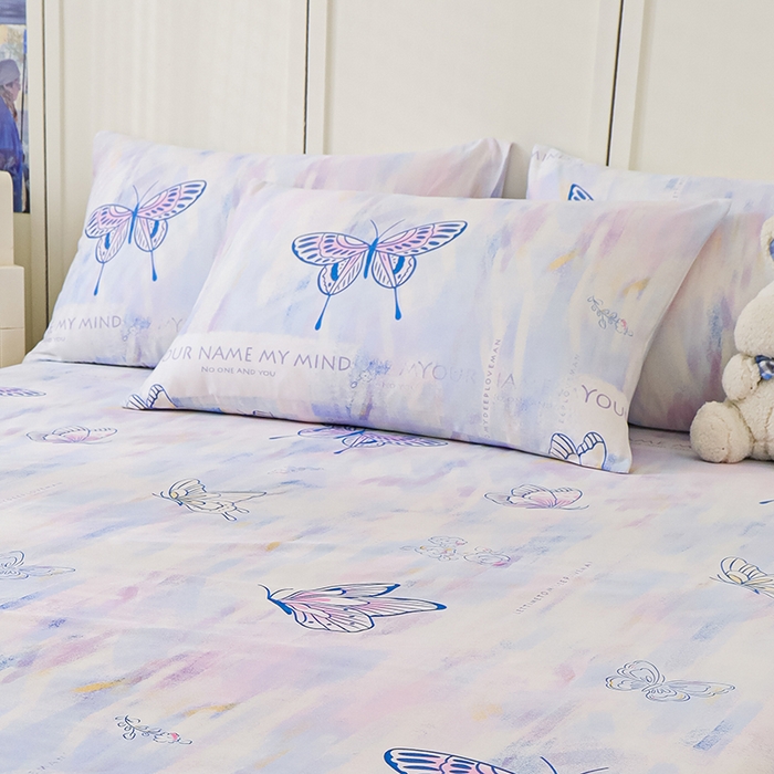 91家纺网 家纺一手货源 找家纺 金鑫汇家纺 2025新款超好卖全棉单枕套 梦蝶