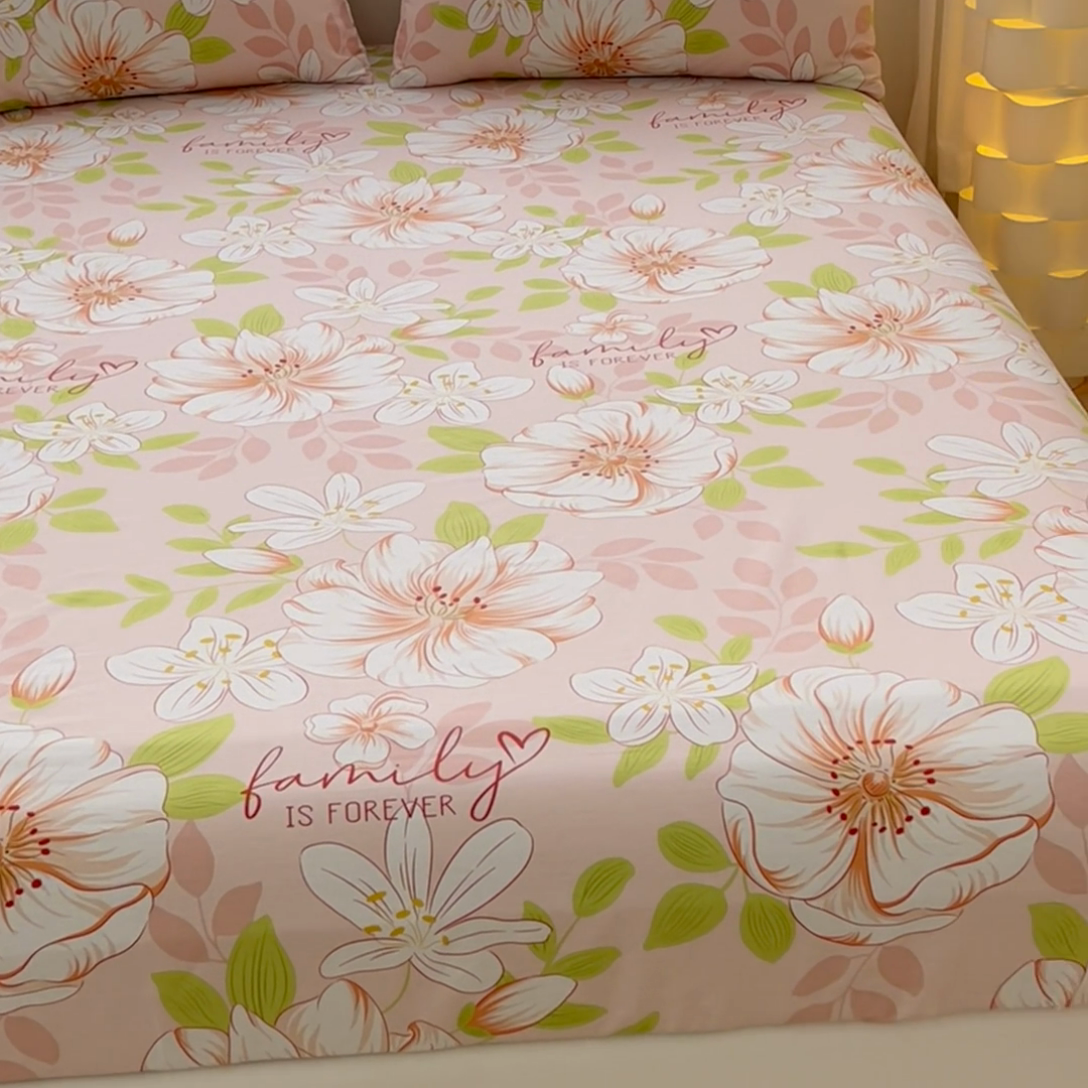 91家纺网 家纺一手货源 找家纺 金鑫汇家纺 2025新款超好卖全棉单床单 繁花之恋