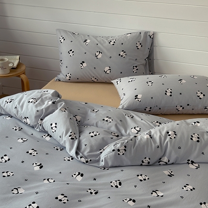 91家纺网 家纺一手货源 找家纺 （总）绫韵家纺 2025春夏新品母婴A类全棉纯棉针织棉软糯糯小可爱卡通床单款四件套