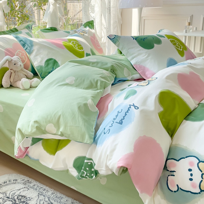 91家纺网 家纺一手货源 找家纺 2023-2024新款13070全棉好卖花型套件系列-单被套 心心念念