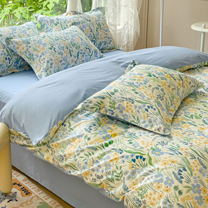 91家纺网 家纺一手货源 找家纺 2023-2024新款13070全棉好卖花型套件系列-单被套 踏青