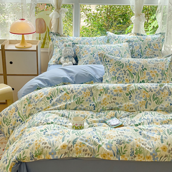 91家纺网 家纺一手货源 找家纺 2023-2024新款13070全棉好卖花型套件系列-单被套 踏青