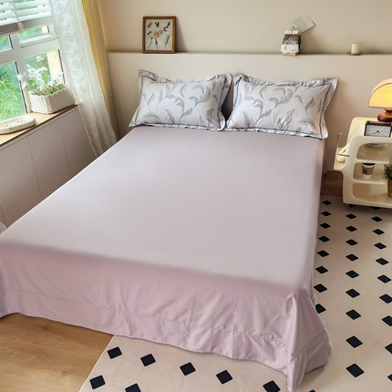 2025新款13376宽幅全棉印花单床单系列可定制 落落晨光