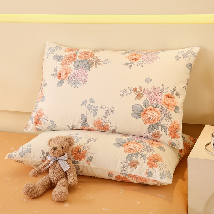 91家纺网 家纺一手货源 找家纺 2023-2024新款13070全棉好卖花型套件系列-单枕套 安娜花园