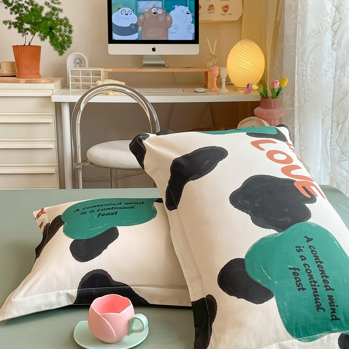 91家纺网 家纺一手货源 找家纺 2023-2024新款13070全棉好卖花型套件系列-单枕套 蜗居