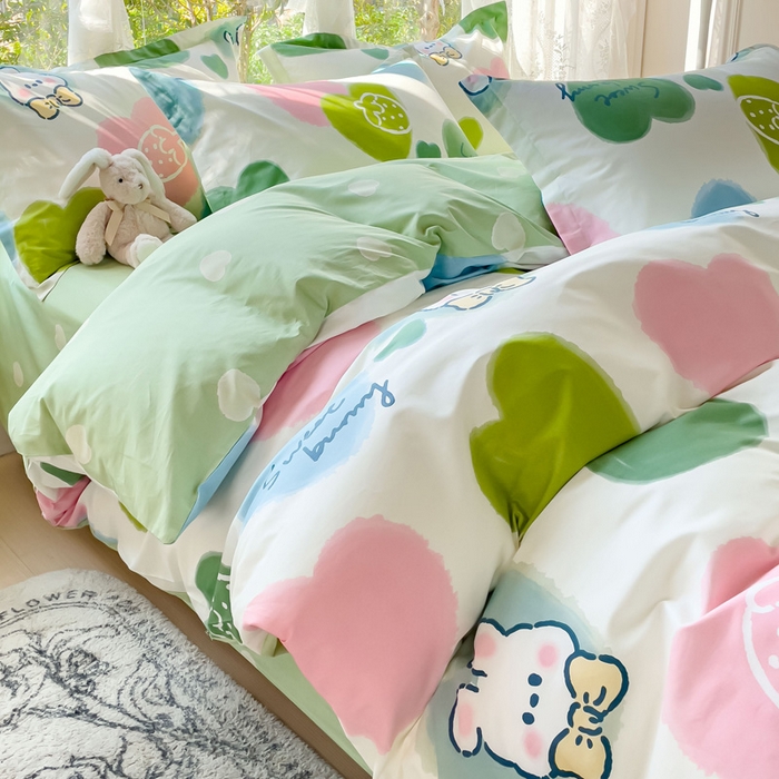 91家纺网 家纺一手货源 找家纺 2023-2024新款13070全棉好卖花型套件系列-单被套 心心念念