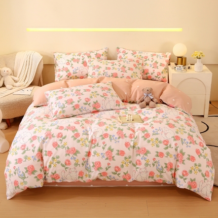 91家纺网 家纺一手货源 找家纺 （总）2023-2024新款13070全棉好卖花型套件系列-四件套