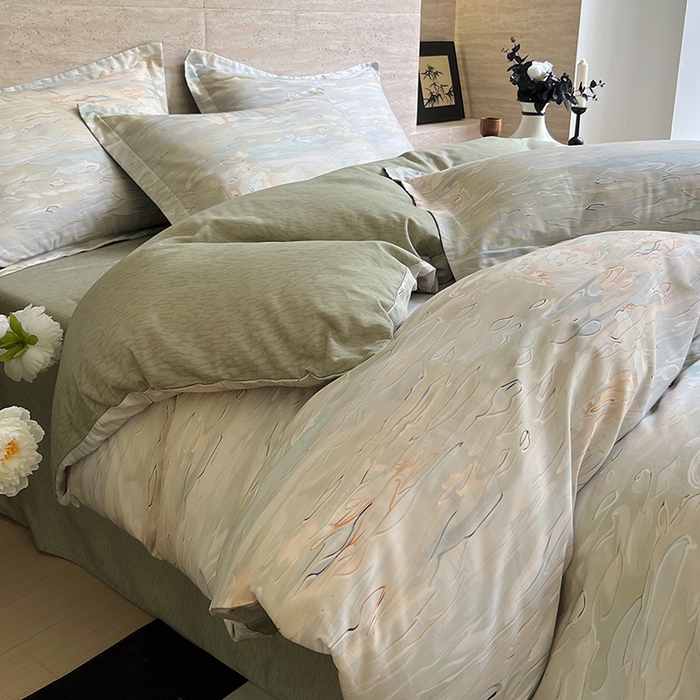 91家纺网 家纺一手货源 找家纺 2023-2024新款13070全棉好卖花型套件系列-单床笠 风木清香