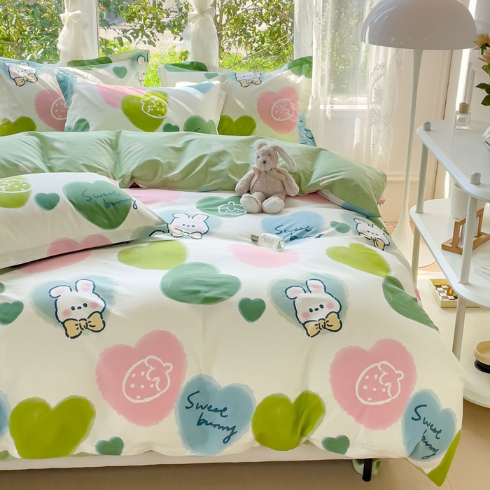 91家纺网 家纺一手货源 找家纺 2023-2024新款13070全棉好卖花型套件系列-单被套 心心念念