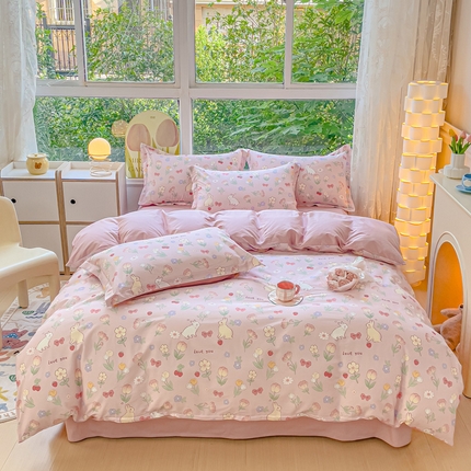 91家纺网 家纺一手货源 找家纺 （总）2023-2024新款13070全棉好卖花型套件系列-四件套