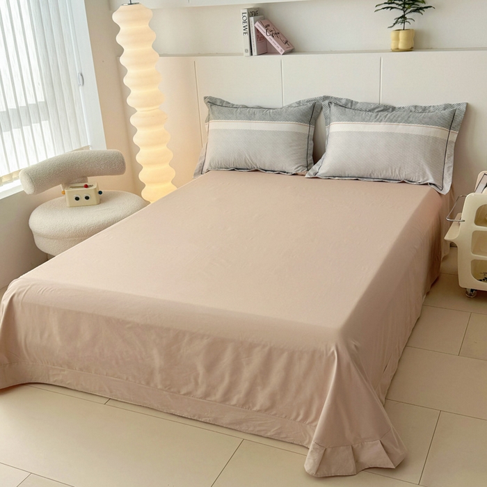 91家纺网 家纺一手货源 找家纺 2025新款13376宽幅全棉印花单床单系列可定制 梦彩