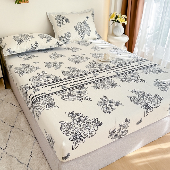 91家纺网 家纺一手货源 找家纺 天之爱 2026新款全棉印花单床笠 安曼【床笠】