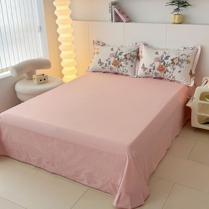 2025新款13376宽幅全棉印花单床单系列可定制 蝶恋花-迷情