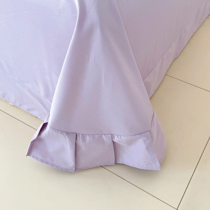 91家纺网 家纺一手货源 找家纺 2025新款13376宽幅全棉印花单床单系列可定制 郁见你-紫